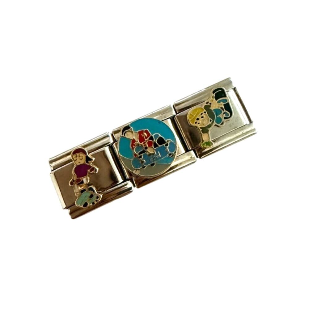 Skateboarding Helmet 9mm Silver Stainless Steel Italian Charms Braacelets NEW